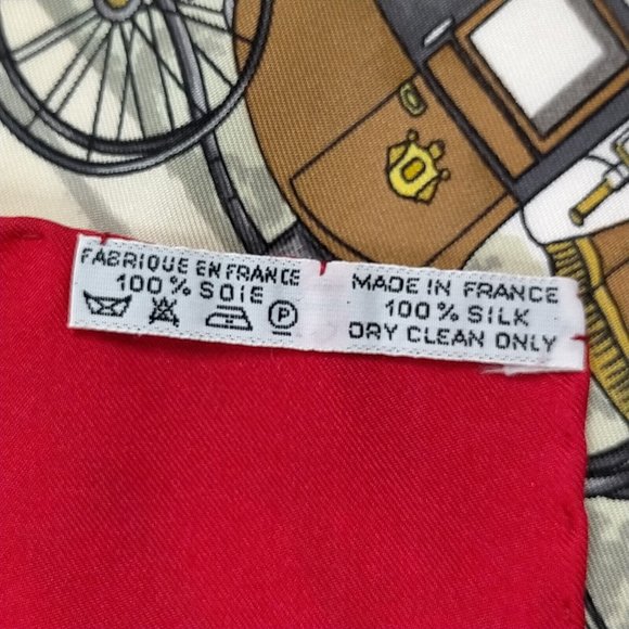 Hermes scarf Carre 90 Reds Silk100% Ledoux - Picture 5 of 11